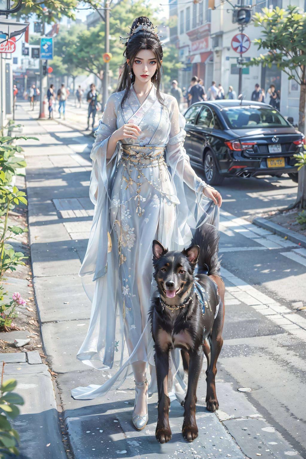 清雪人物静谧如画静谧之美定格于屏！这款壁纸以清新雪景为背景