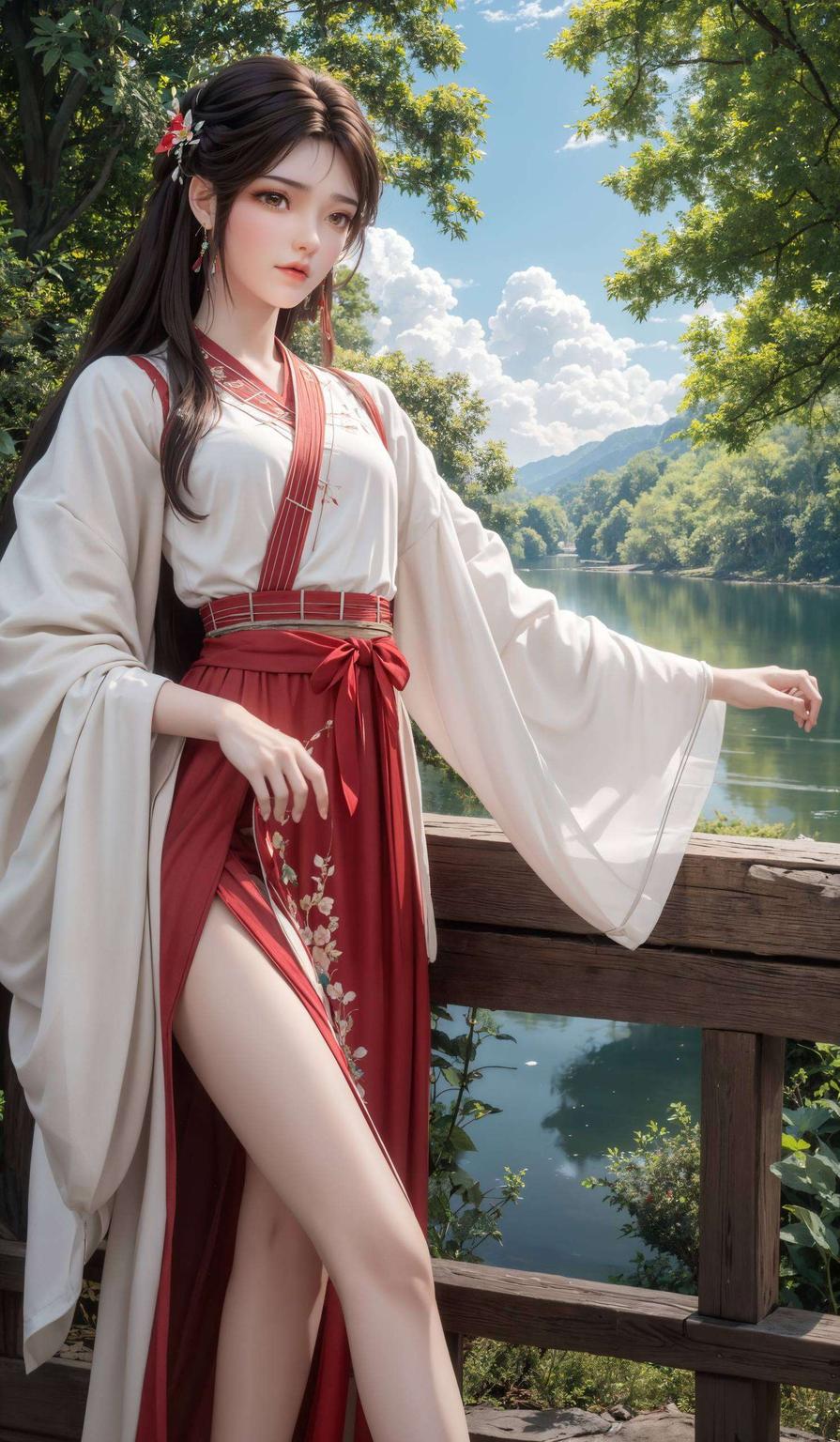 火灵儿灵动身影跃然纸上清新唯美