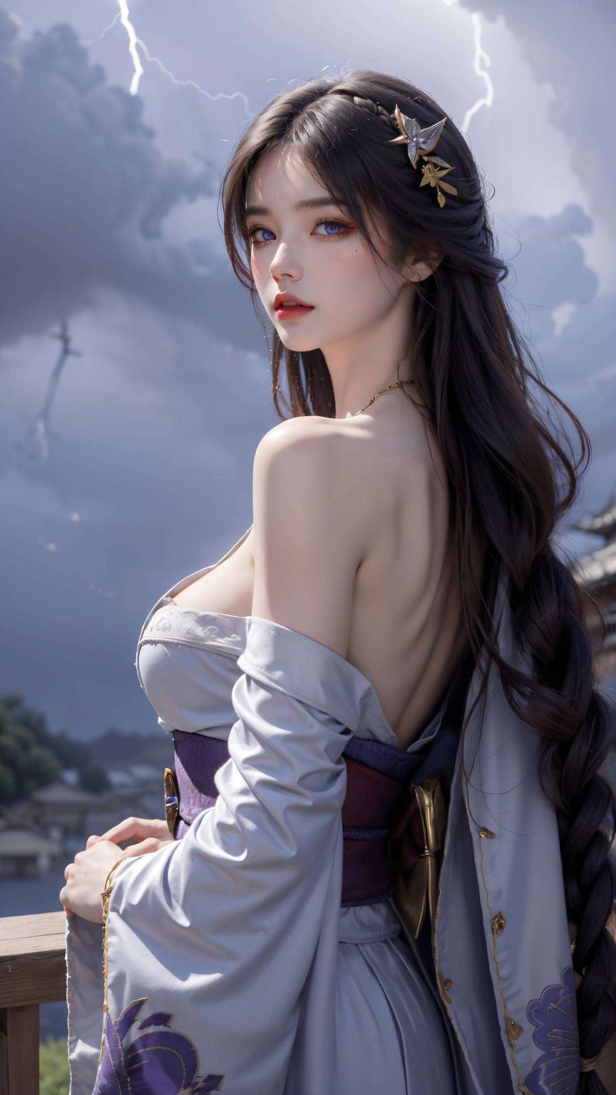 今天给大家带来一款超火的免费壁纸——原神雷电将军二创艺术壁纸！这壁纸简直绝了将军的眼神犀利