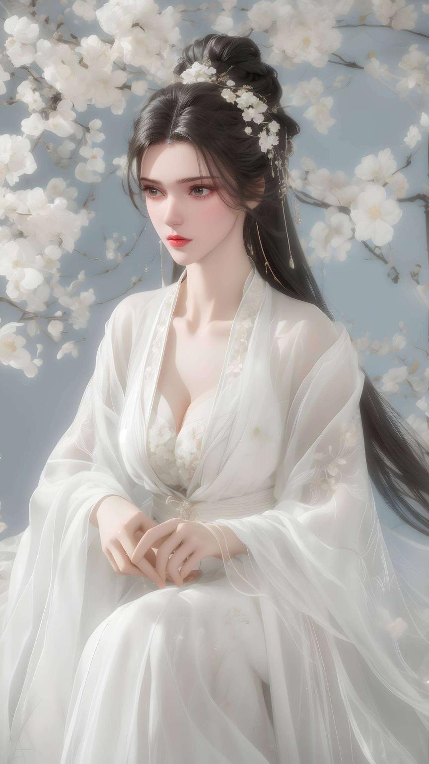 李慕婉的眼神充满了期待这张壁纸不仅美得让人心动