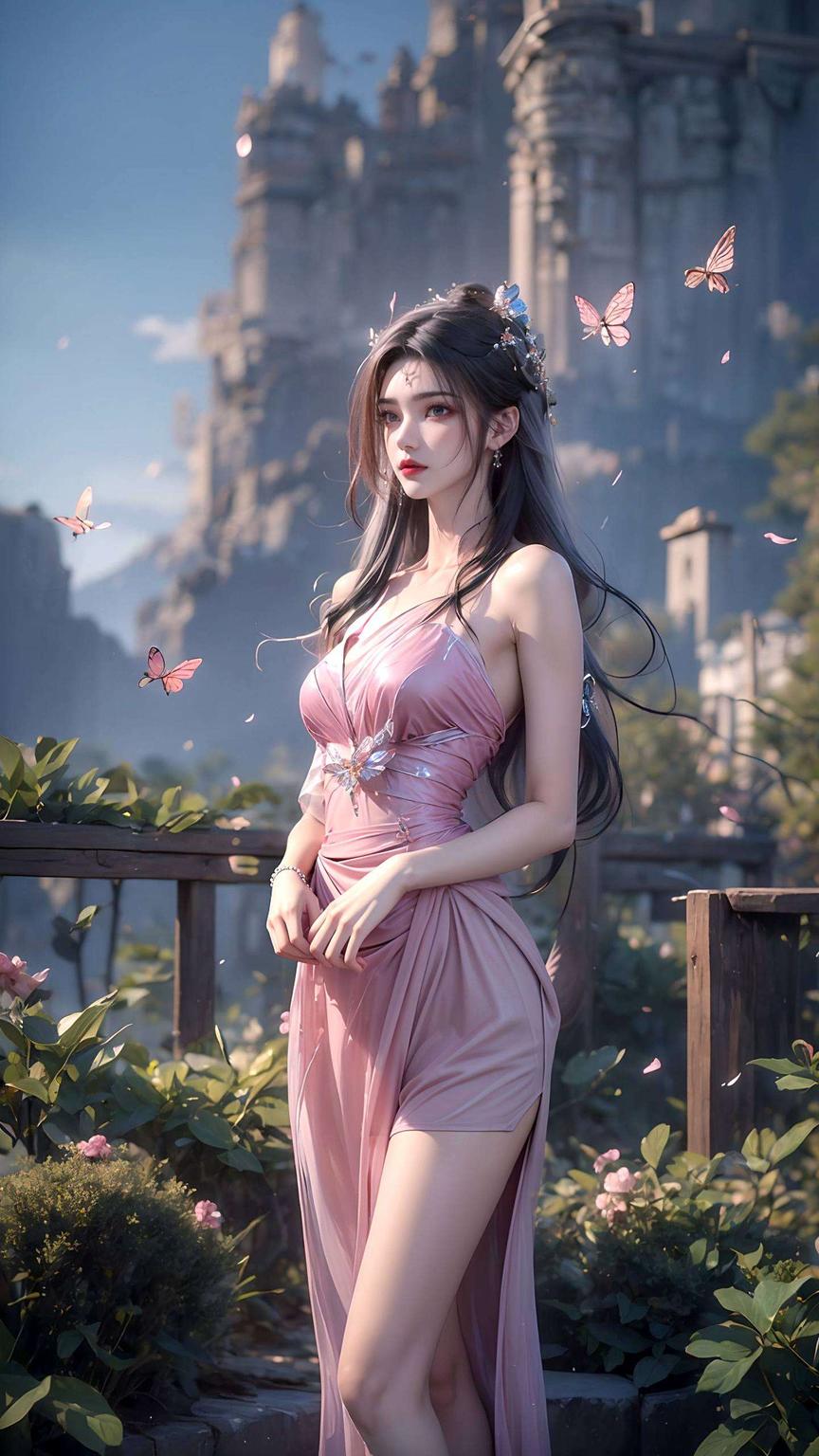 轻裹古风长裙宛如穿越时空的精致画卷