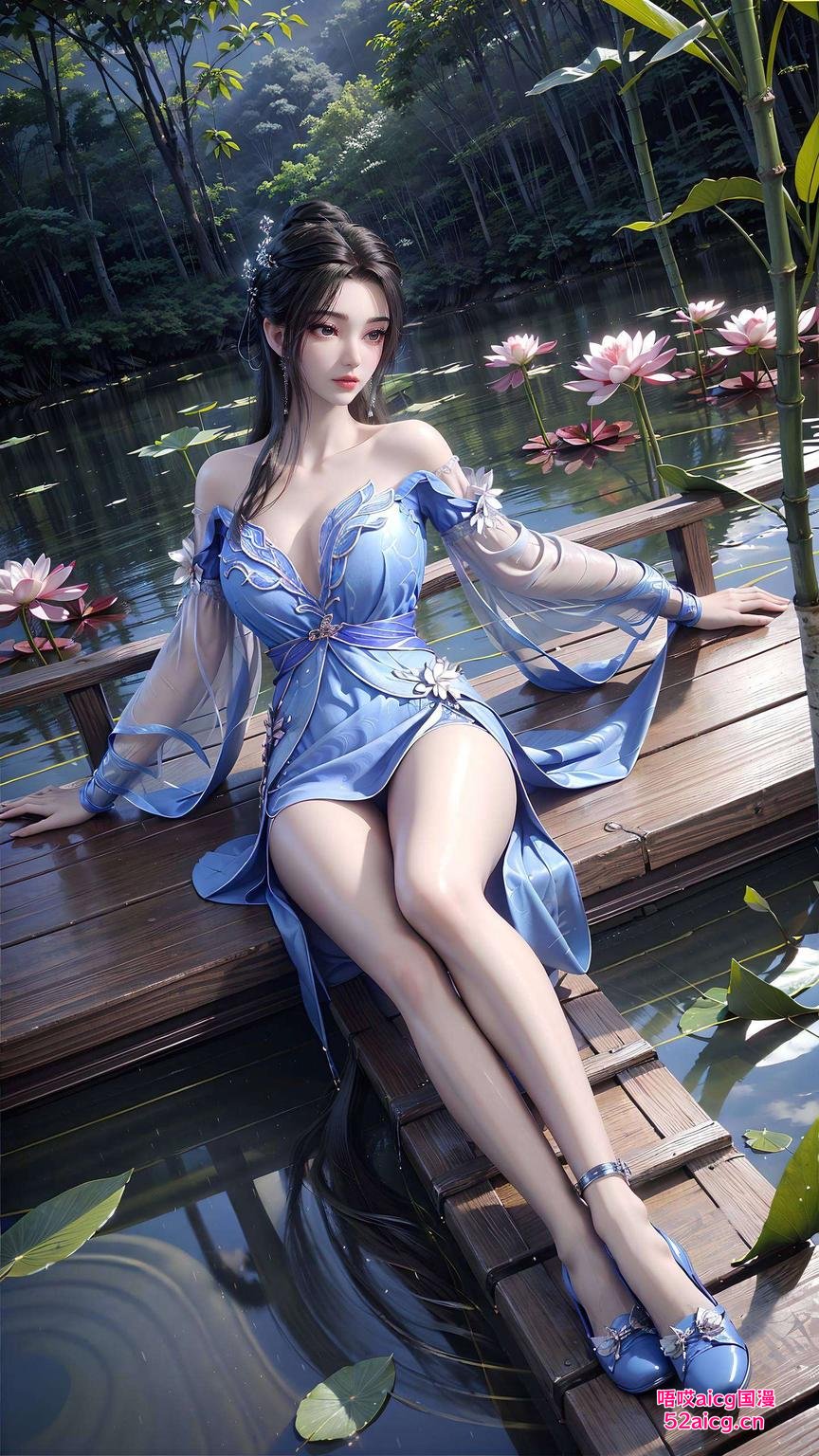 飘逸仙裙映月光PC潮图壁纸