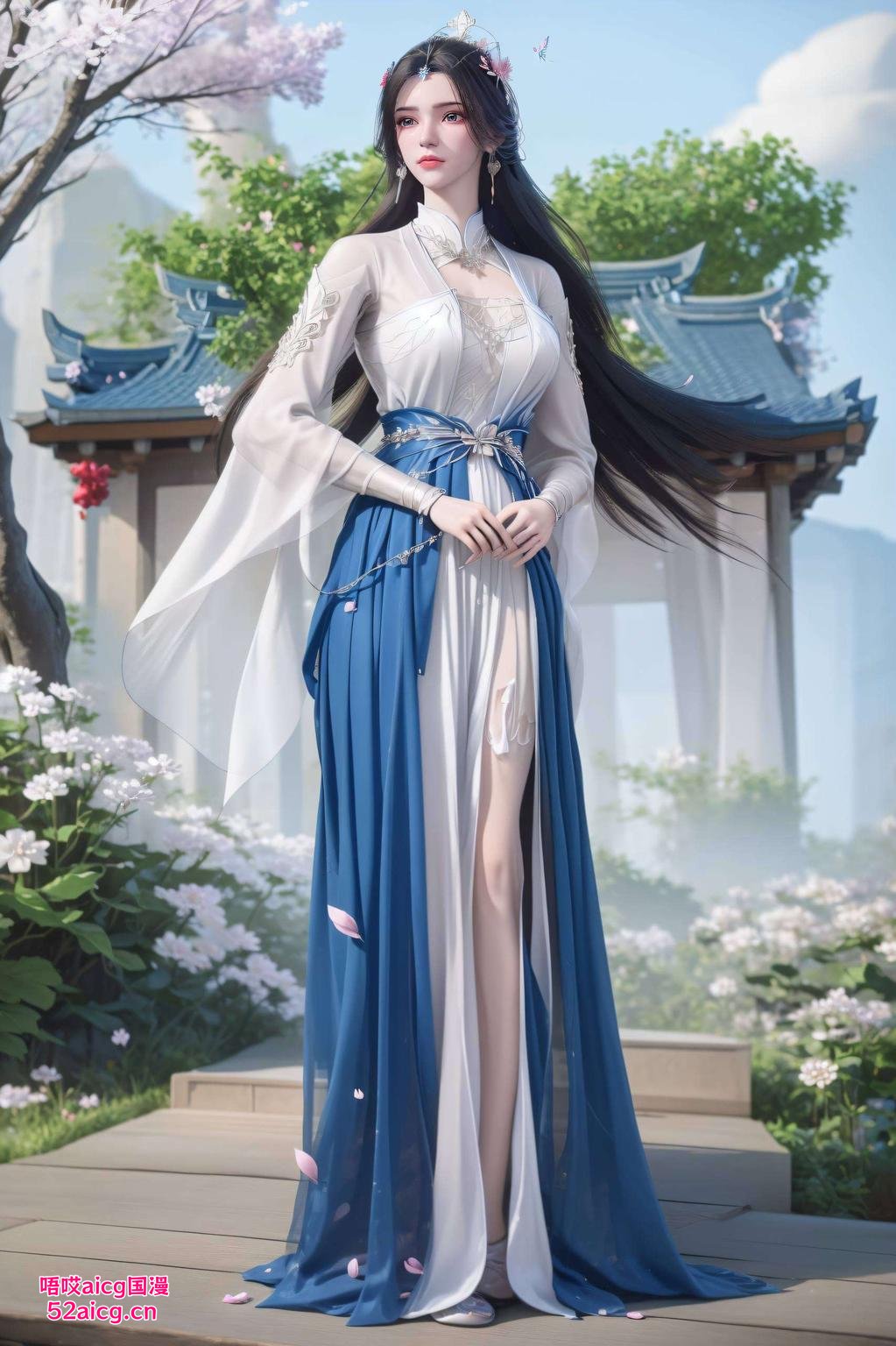只见李慕婉置身幽静竹林却藏着唯美古风之美