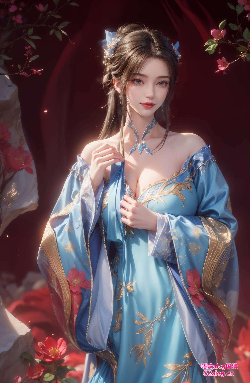 绿色古风动漫壁纸李慕婉翩翩起舞