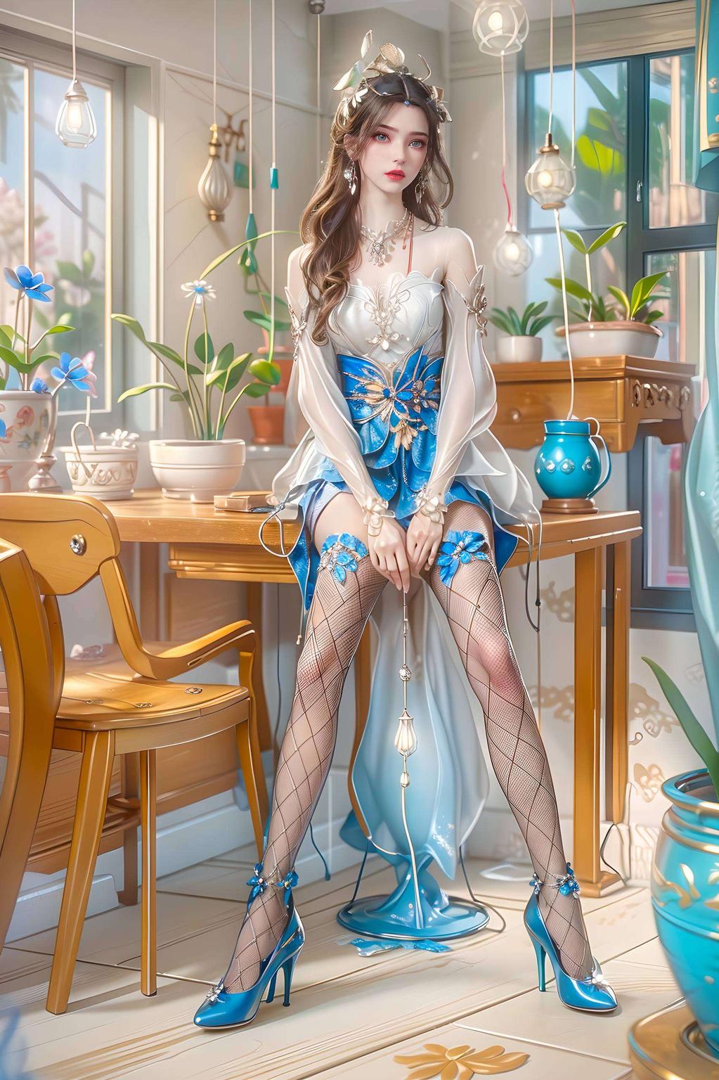 李慕婉全身高清的形象宛如画中行这款《伤感精细角色iphone艺术壁纸》中