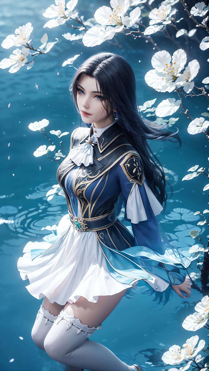 凌落宸穿校服的壁纸简直太赞了！清新的画风舒适的色彩