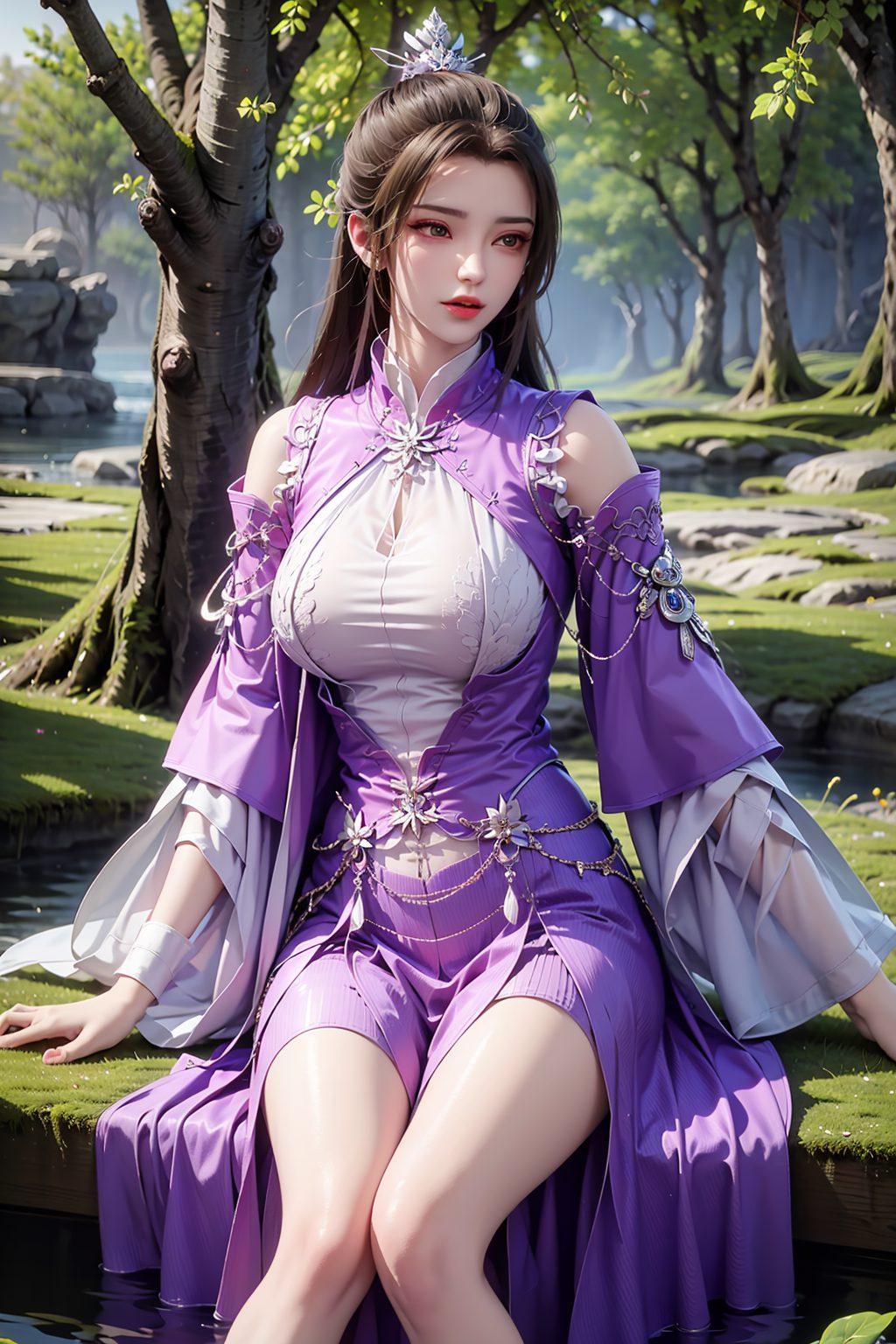 今天给大家带来一款绿色清新的二次元壁纸！这款仙逆柳眉AI壁纸仿佛置身于神秘森林