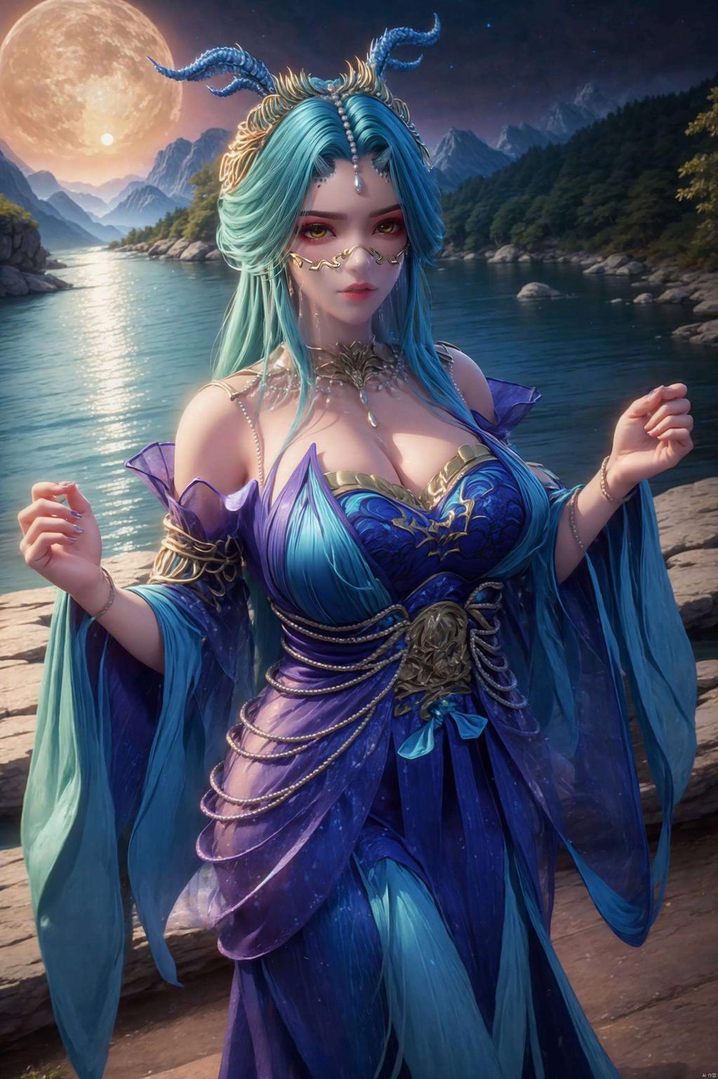 身姿曼妙美得令人窒息！龙女眼神炯炯