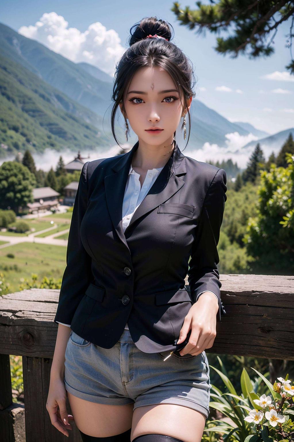 她的眼神深邃美得让人心动