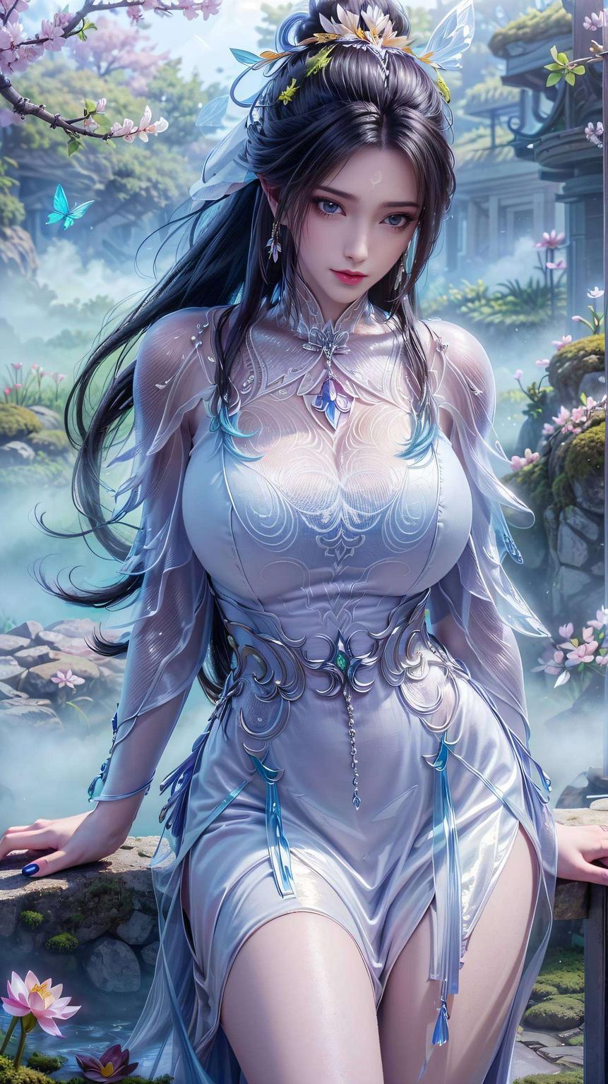 陆雪琪拔剑剑光如雪