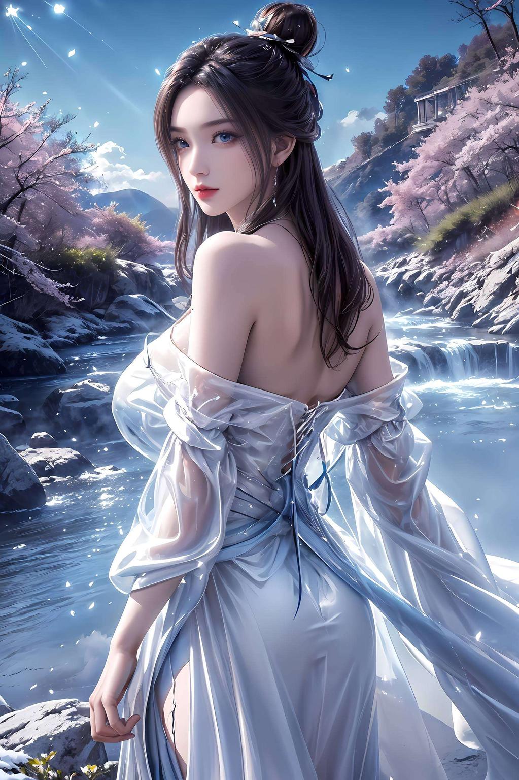 今天给大家带来一款超美的艺术壁纸！来自《青云志2》的陆雪琪白衣飘飘