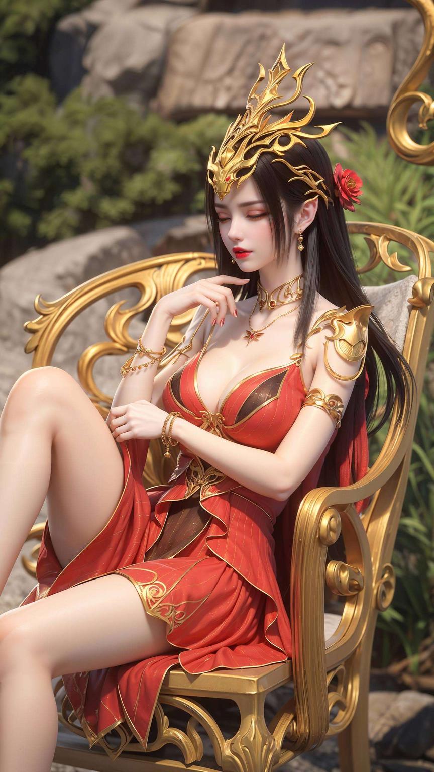 细节满分蛇发美女的神秘魅力