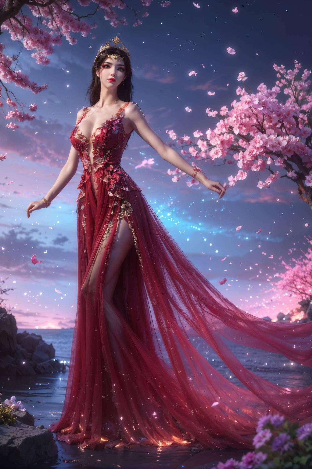 蛇发飘逸眼神深邃