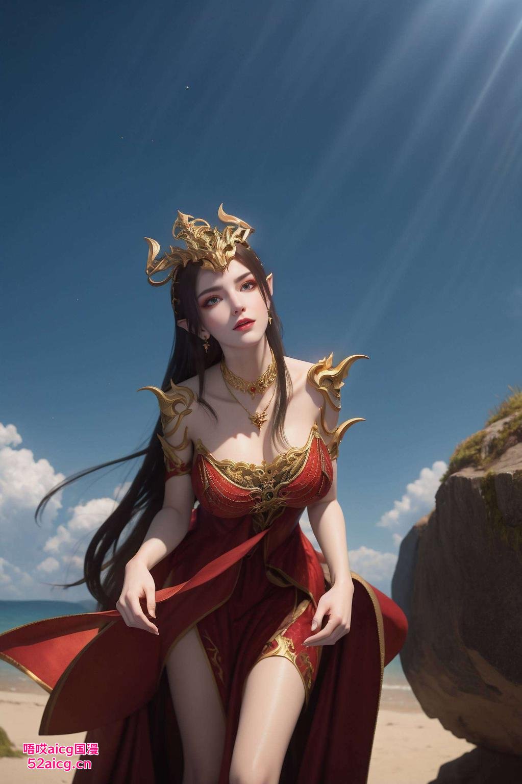 黑暗美杜莎神秘眼神凝视