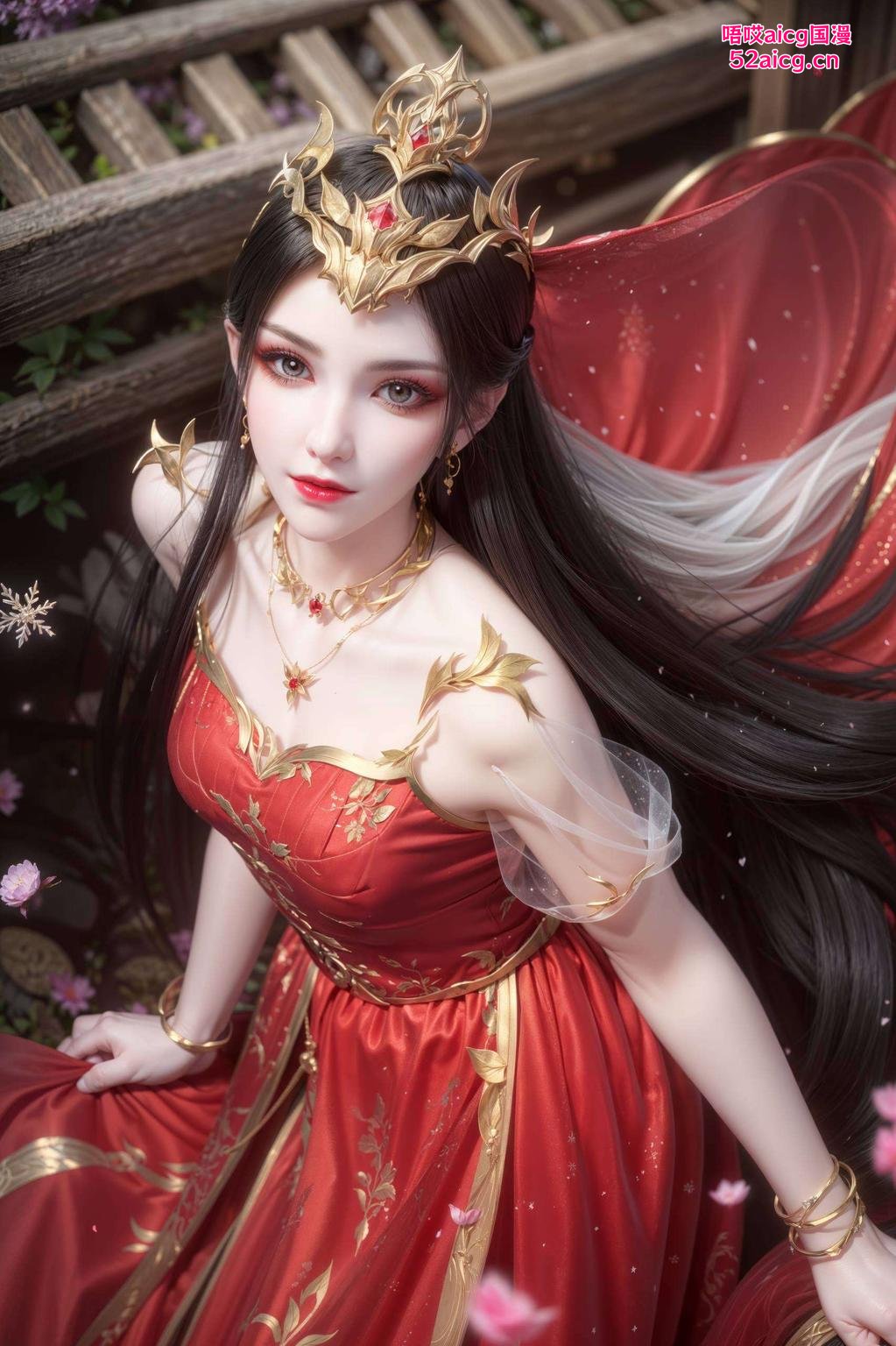 美杜莎婚纱照安卓Ins风壁纸