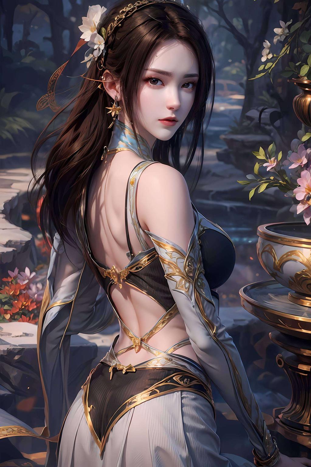 纳兰嫣然漫画风壁纸细腻描绘