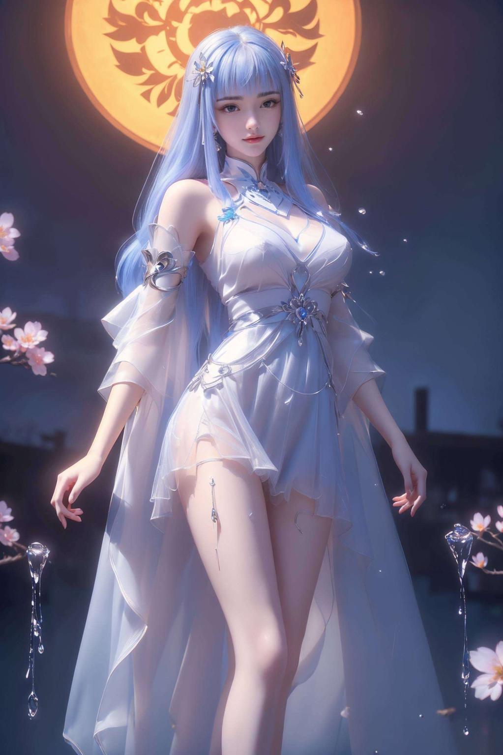 翩翩起舞在绿意盎然的森林清新的色彩