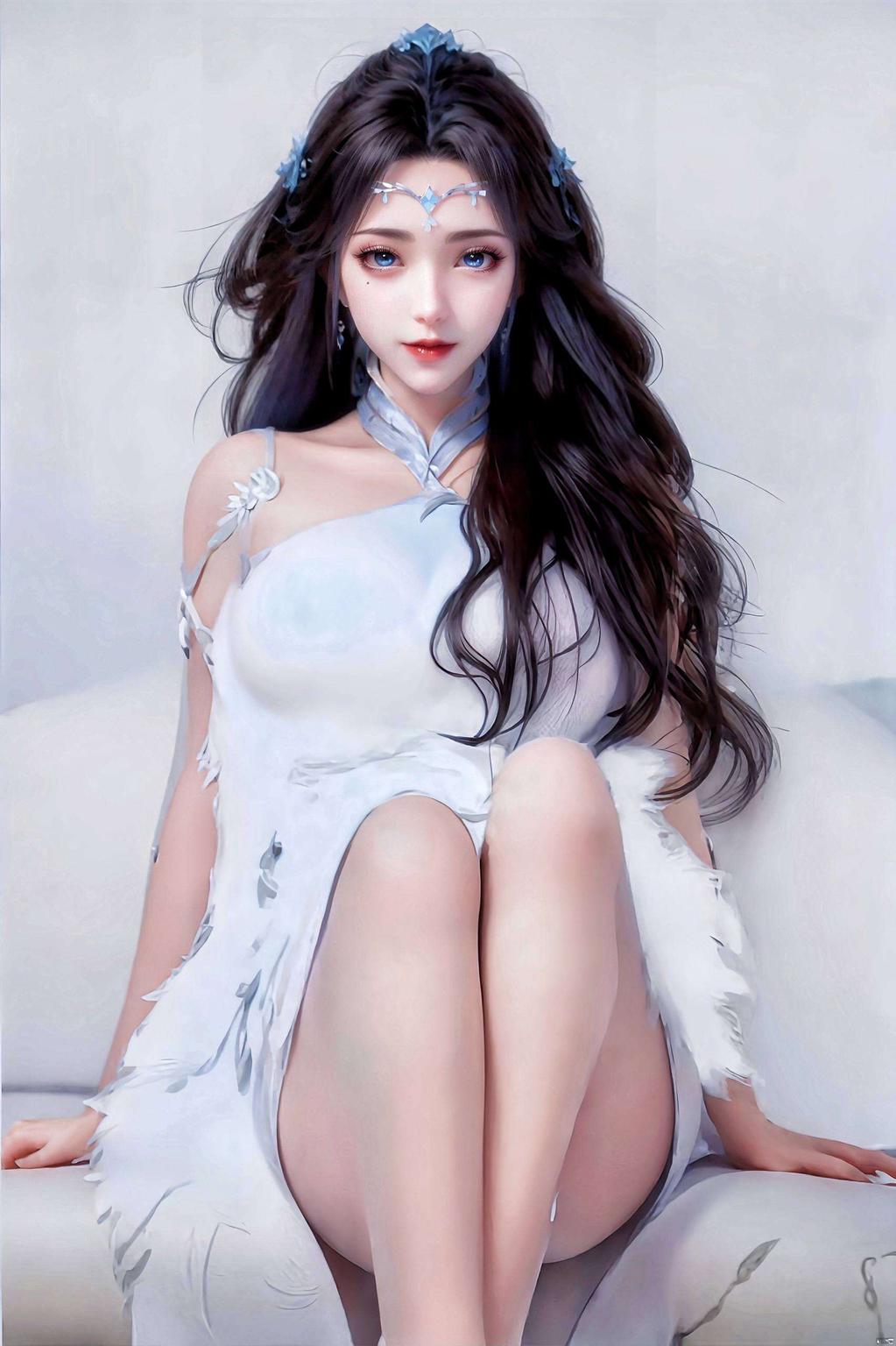 淡雅色调看着宁雨蝶婉约的美