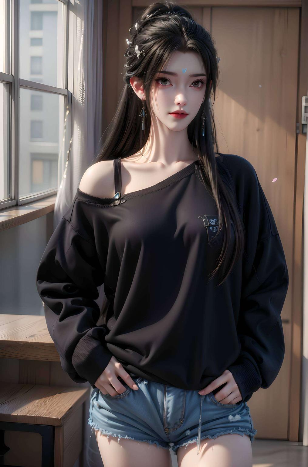 纯净美如画清漪合掌