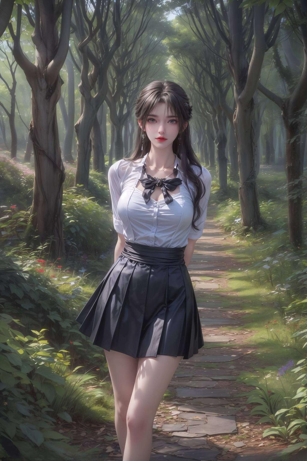 绿意盎然清新的完美世界