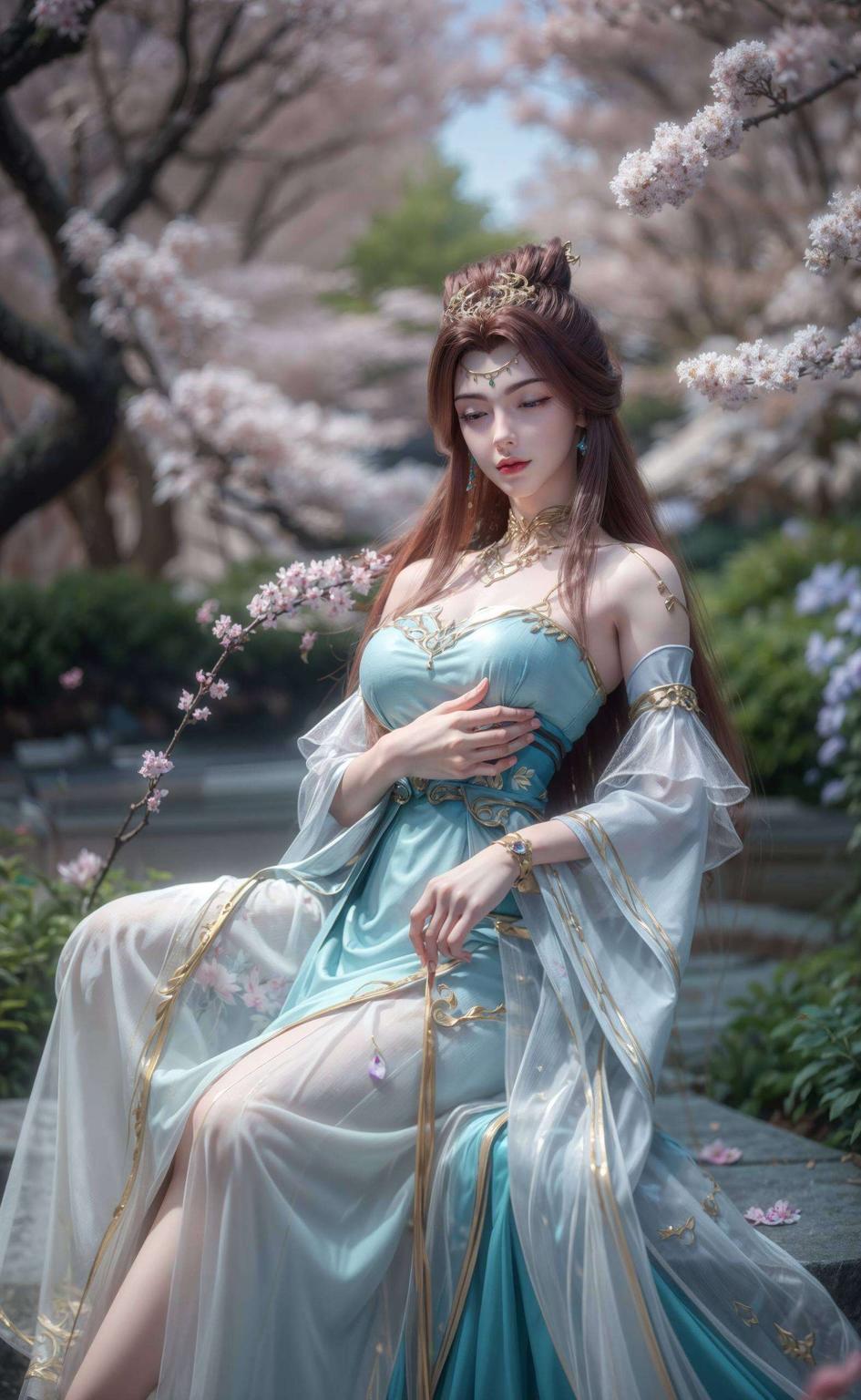静谧之中苏灵韵的倩影如诗