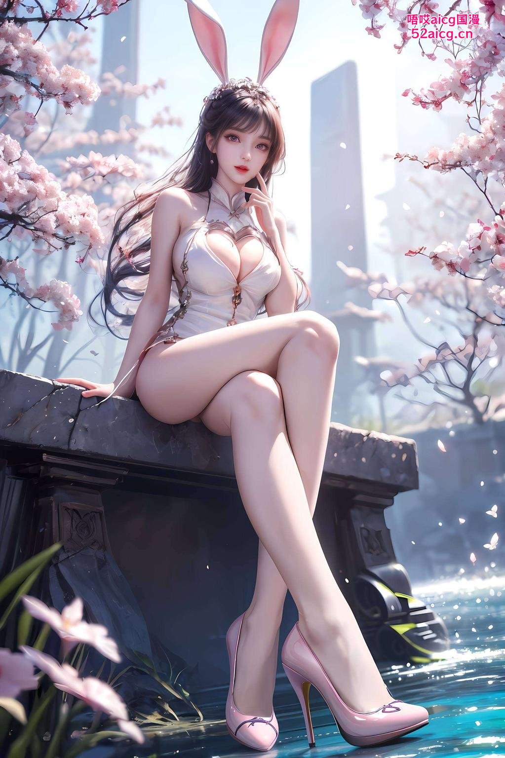 月光洒在小舞身上如梦如幻！这款1920x1080的护眼壁纸