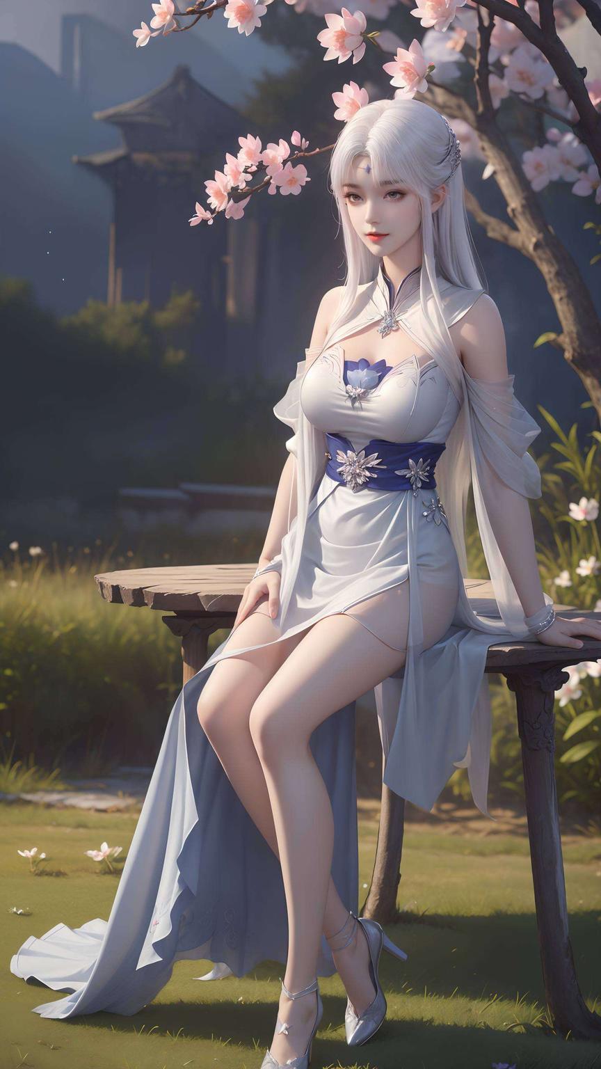 紫色梦幻国漫女神小医仙原图壁纸