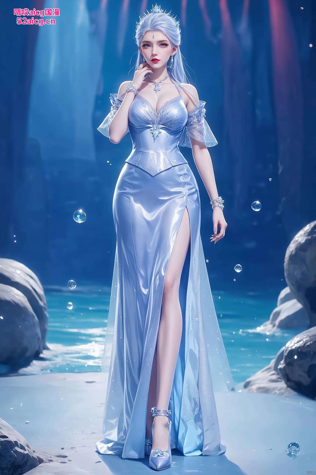 苹果粉的浪漫雪女软萌来袭！这款极简壁纸