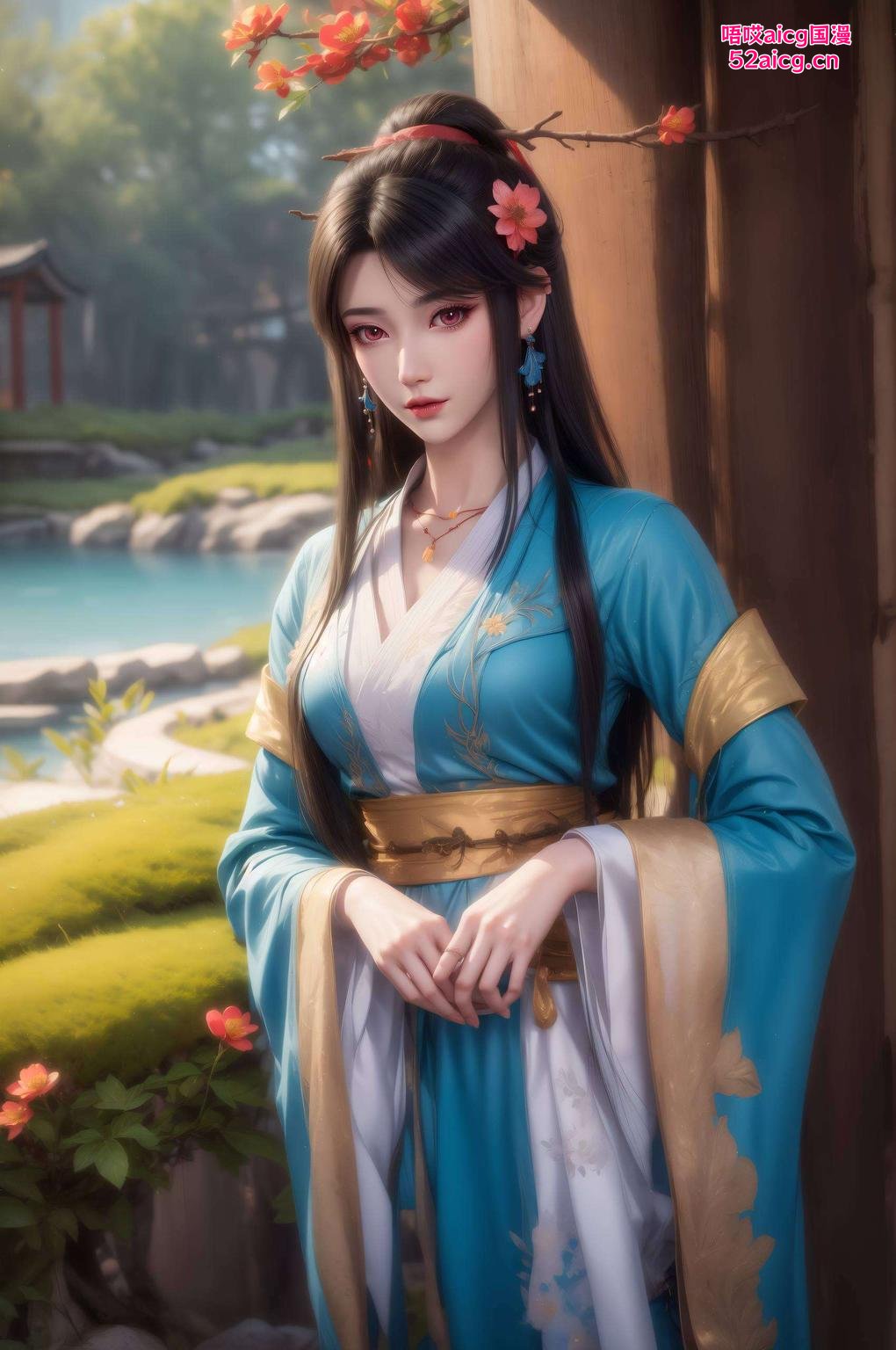 夭夭与元尊共舞粉色梦幻双屏壁纸