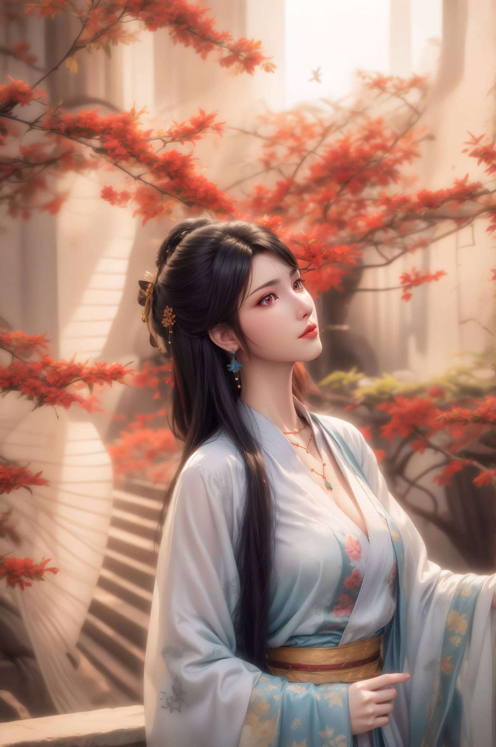 静态之美！高清动漫《画元尊》角色夭夭灵动眼神