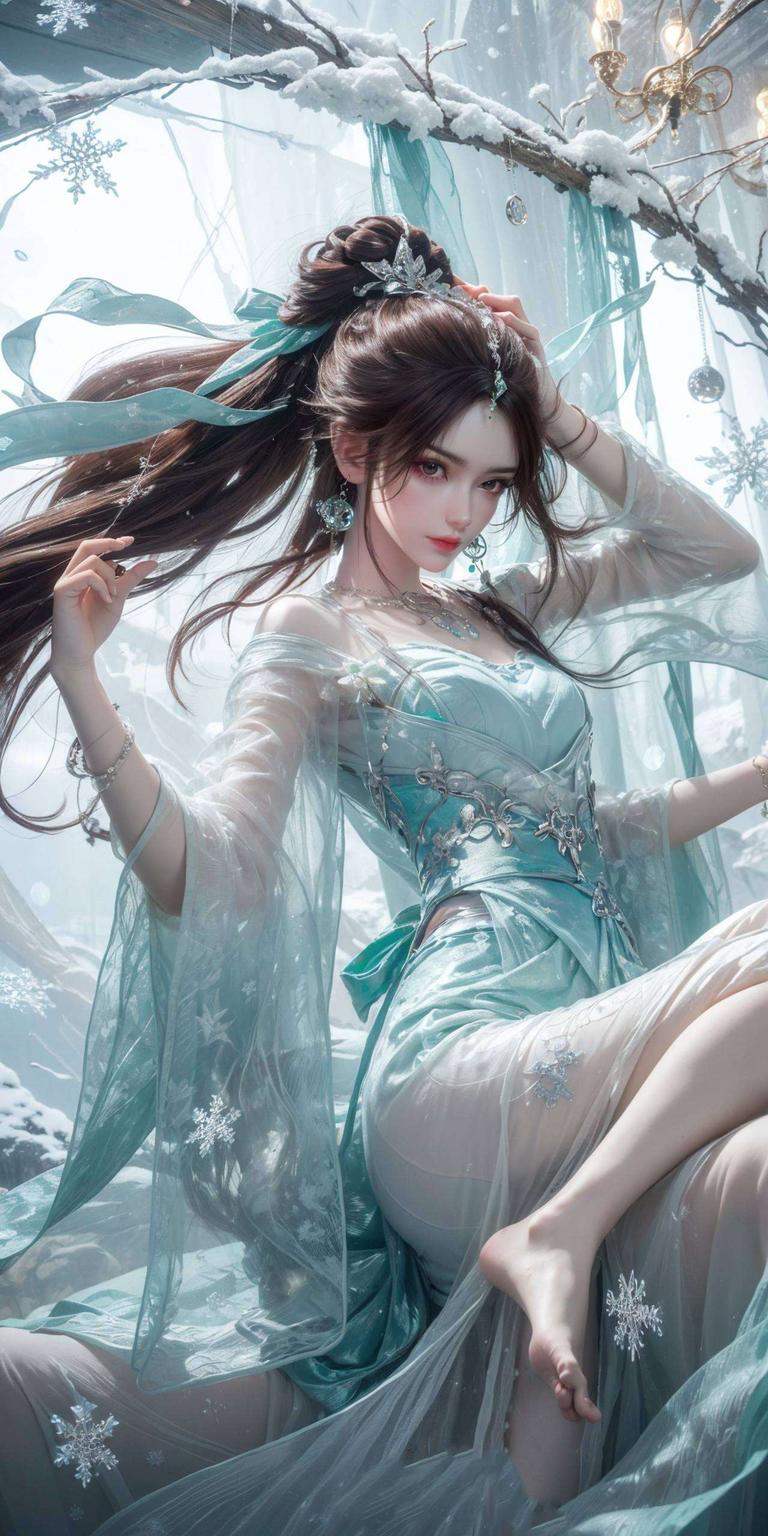 采用了叶倾仙的可爱动漫形象细节精致