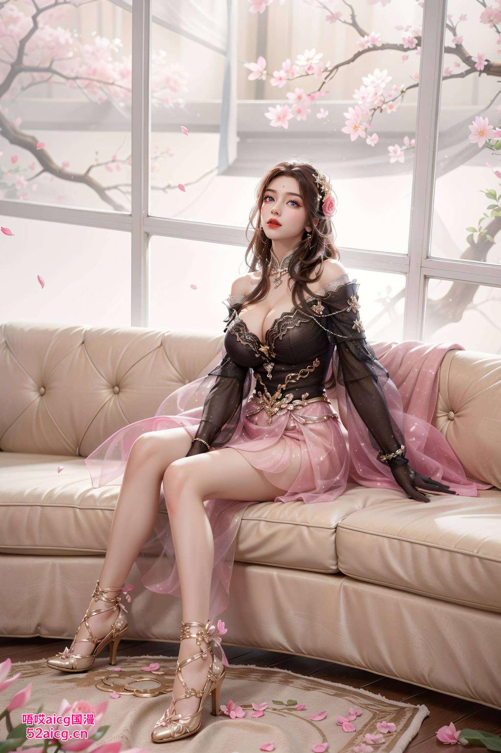 简直少女心爆棚！看这AI白丝月婵是不是萌化你的心了呢？电脑壁纸上的她