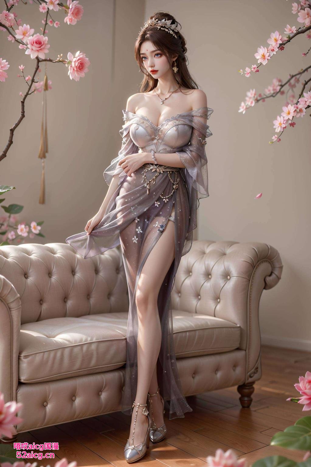 全身壁纸尽显仙韵绿色清新