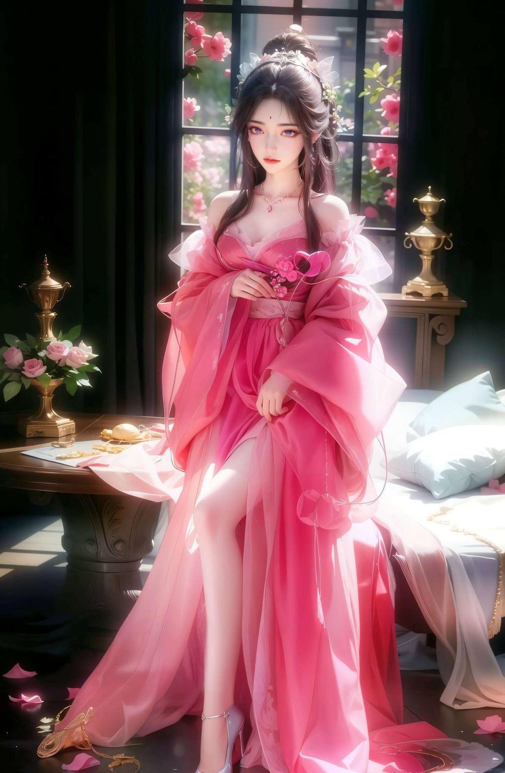 月婵清辉洒石昊深情凝