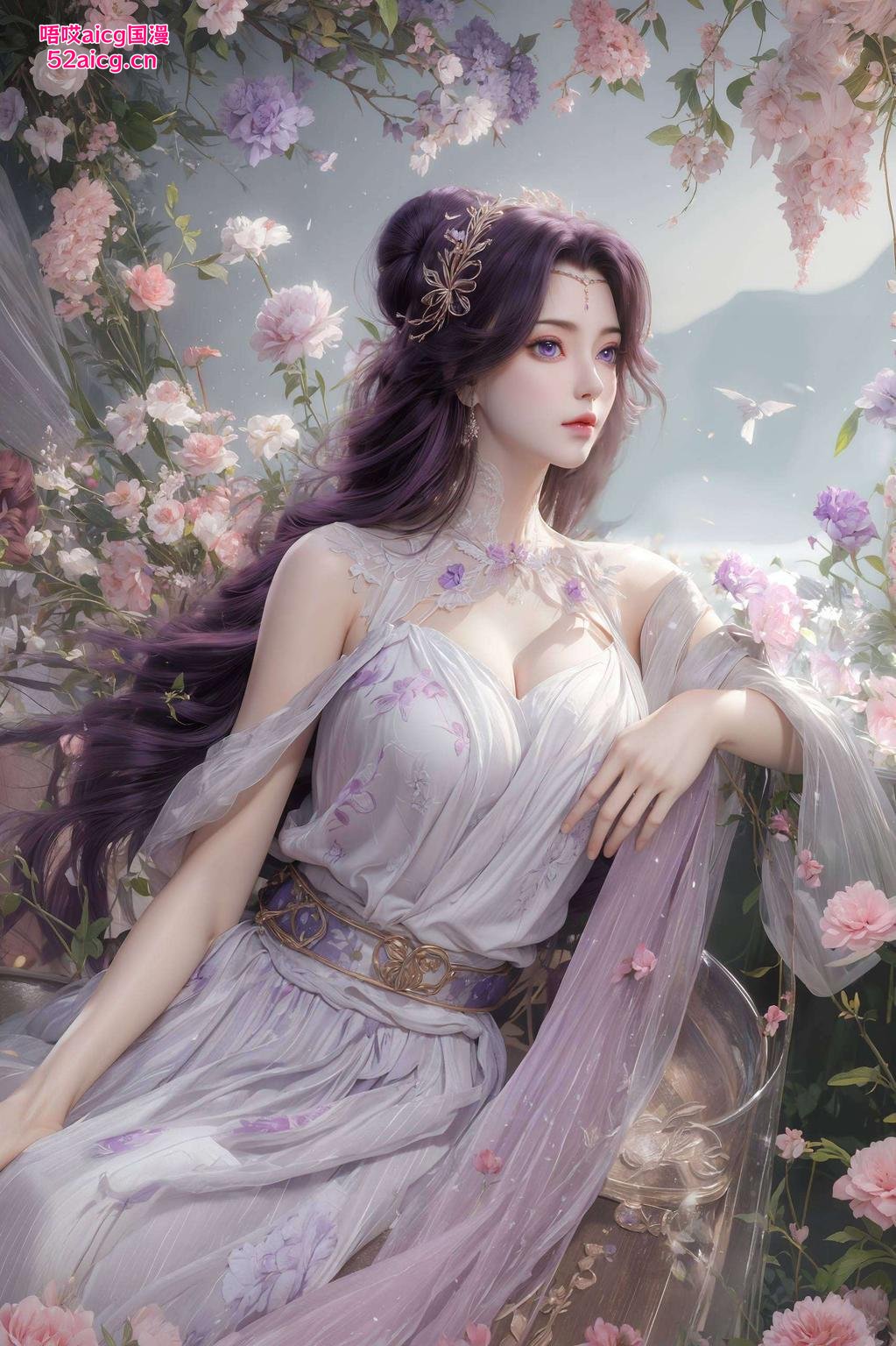 大家好！今天给大家带来一款超美的紫色动漫壁纸