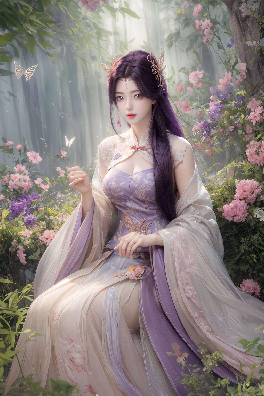 仿佛把云曦的世界搬到了你的眼前！”今天给大家带来一款超美的4K高清动漫壁纸——云曦！这紫色游戏壁纸