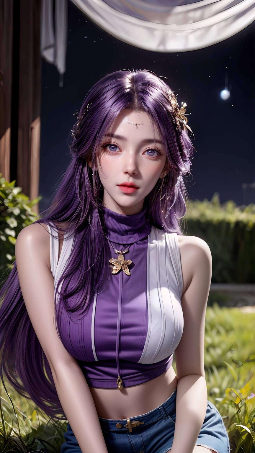 梦幻高清这款壁纸让你的手机瞬间变身二次元世界！紫色光影交织