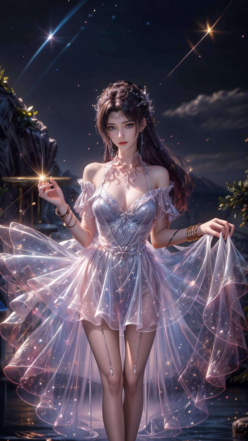 剑光如水一剑斩破云雾