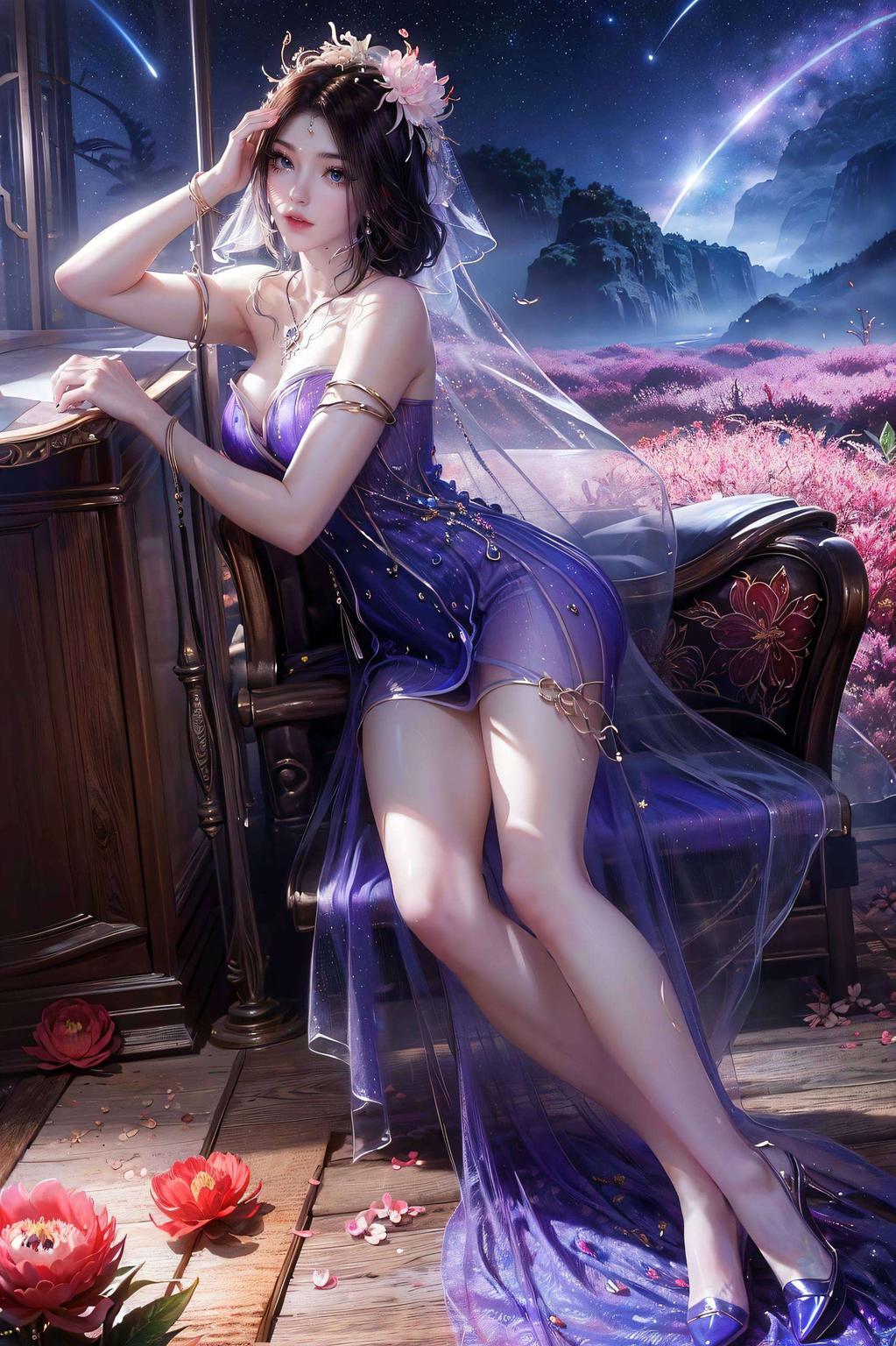 细节精致主角是我们的紫灵AI绘画壁纸图文素材